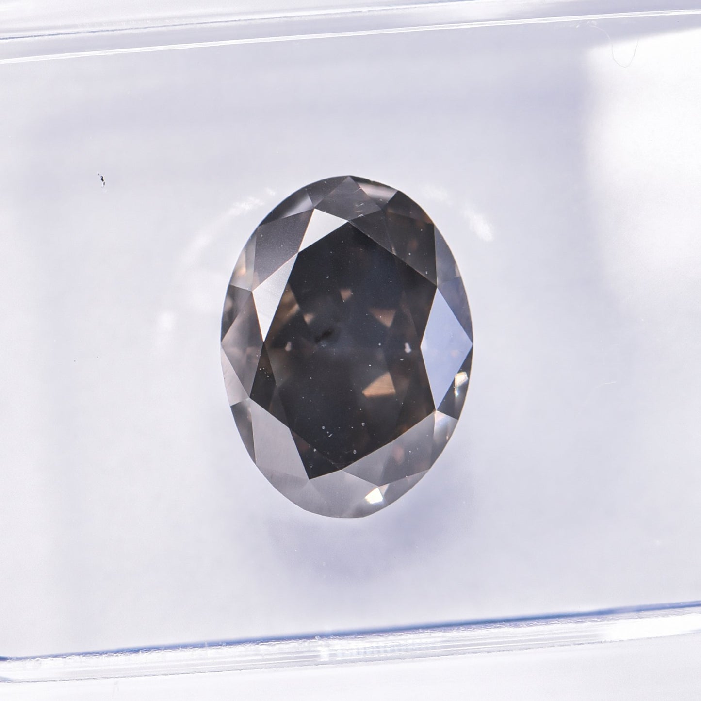 1 Stück Diamant (Natürlich farbig) - 2.08 ct - Oval - Fancy dark Grau Braun - SI2 - International Gemological Institute (IGI)