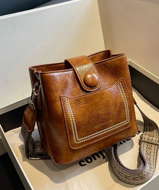 Quadratische Tasche Vintage Umhängetasche