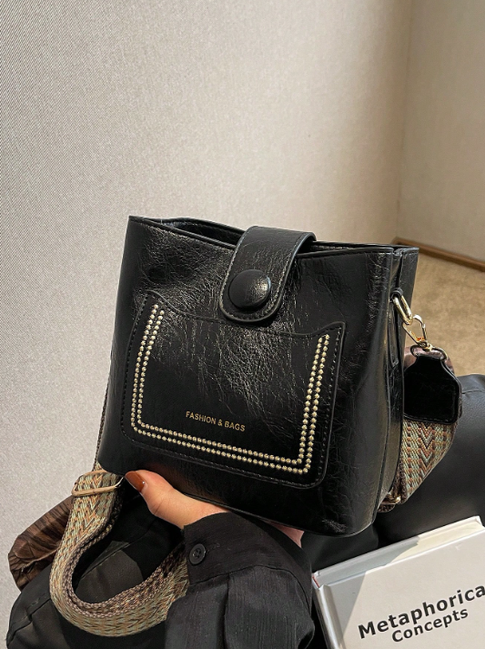 Quadratische Tasche Vintage Umhängetasche