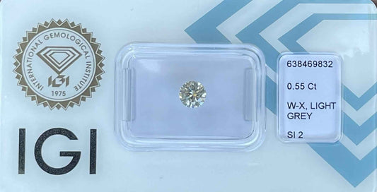 1 Stück Diamant (Natürlich) - 0.55 ct - Rund - SI2 - Mix und Mehr Shop