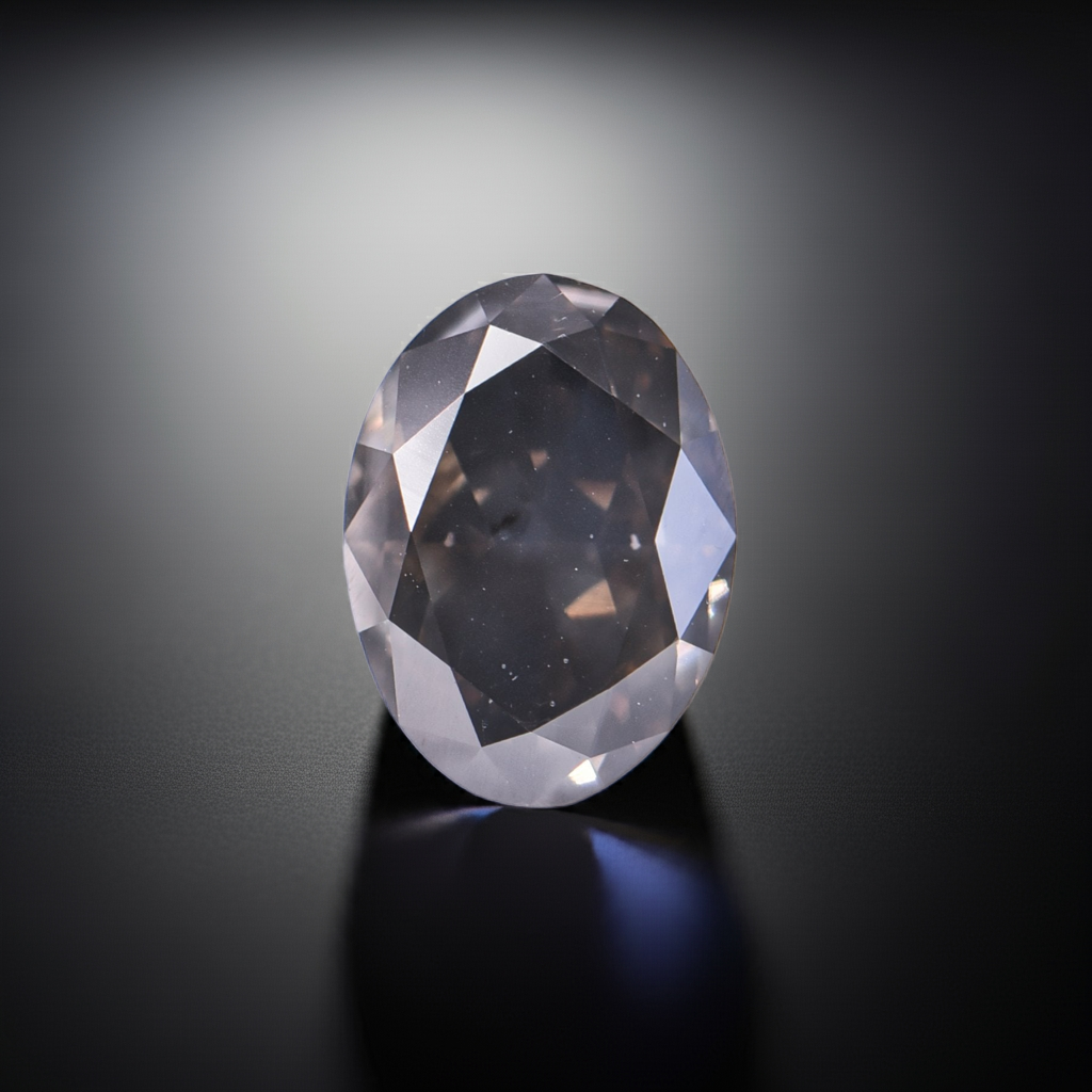 1 Stück Diamant (Natürlich farbig) - 2.08 ct - Oval - Fancy dark Grau Braun - SI2 - International Gemological Institute (IGI)