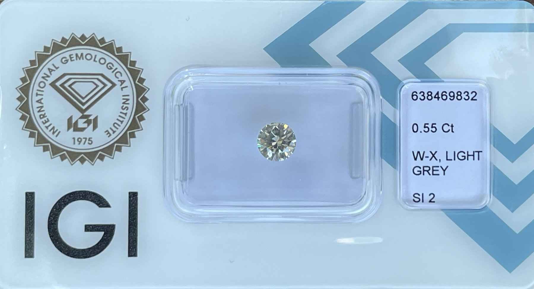 1 Stück Diamant (Natürlich) - 0.55 ct - Rund - SI2 - Mix und Mehr Shop
