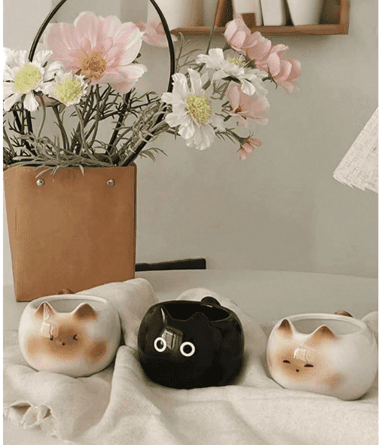 Becher, Keramik, Souvenir, Kreative Tasse, Geschenk ,Katze - Mix und Mehr Shop