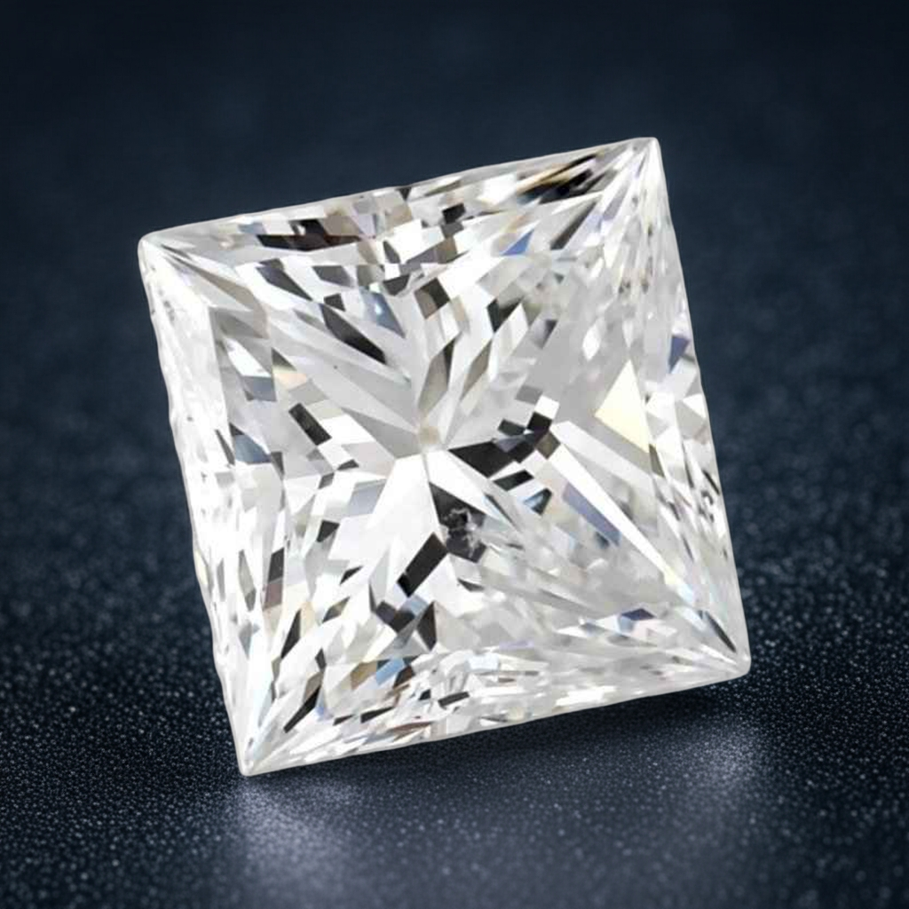 Diamant - 0.65 ct - rechteckig modifiziert - D (farblos) - SI2, - GIA