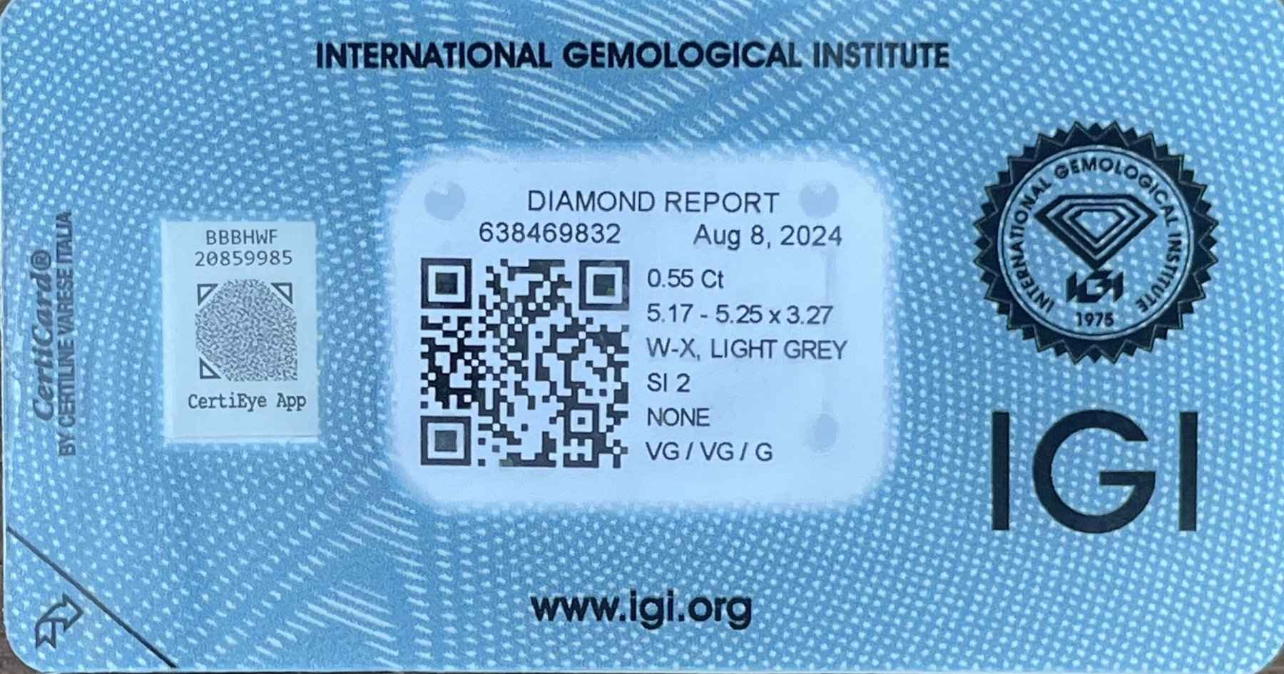 1 Stück Diamant (Natürlich) - 0.55 ct - Rund - SI2 - Mix und Mehr Shop