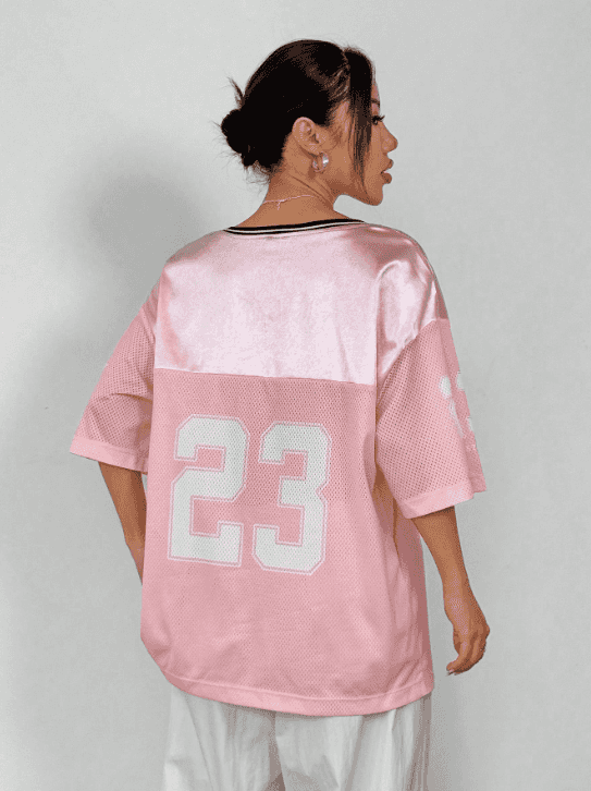 Damen T-Shirt mit Startnummer Muster - Mix und Mehr Shop