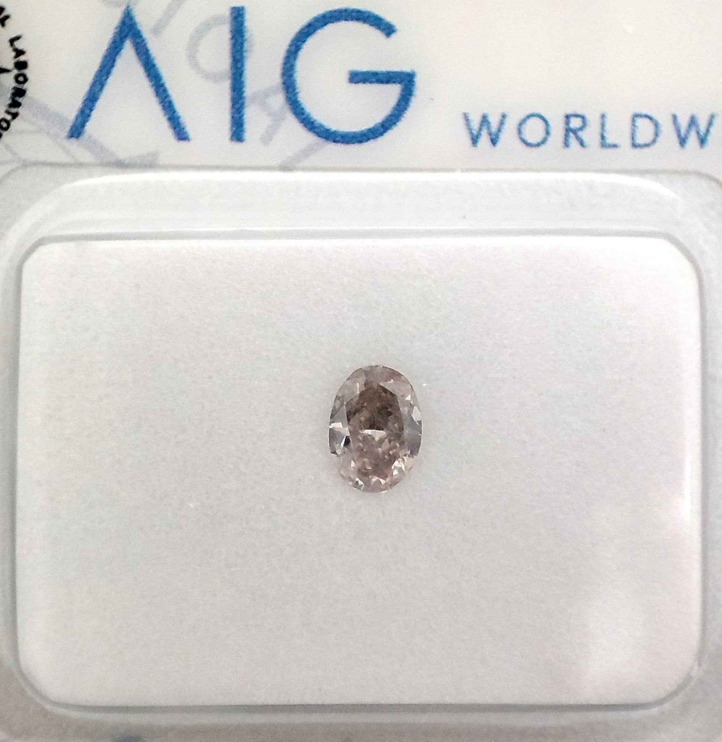 Diamant - 0.22 ct - Oval - Light Pinkish Brown - VS2 - Mix und Mehr Shop