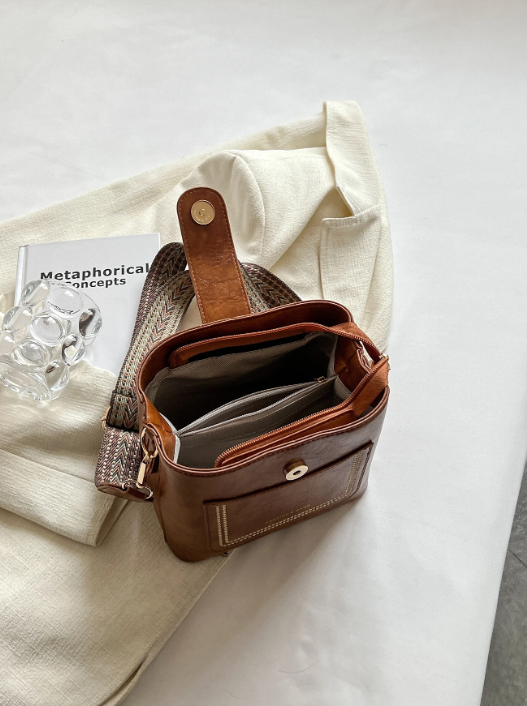 Quadratische Tasche Vintage Umhängetasche