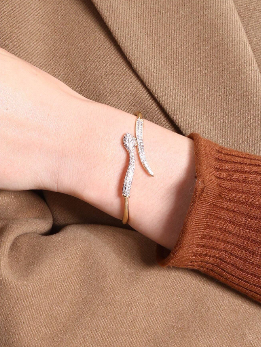 Schlangenförmiger Kristall Armreif