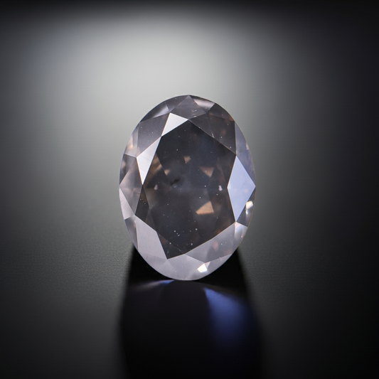 1 Stück Diamant (Natürlich farbig) - 2.08 ct - Oval - Fancy dark Grau Braun - SI2 - International Gemological Institute (IGI)