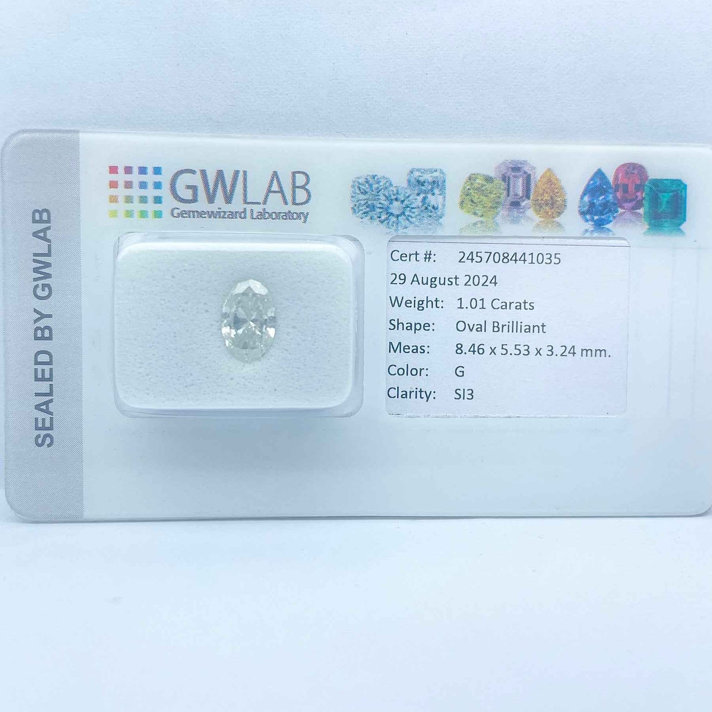 1 Stück Diamant (Natürlich) - 1.01 ct - Oval - G - SI3 - Mix und Mehr Shop