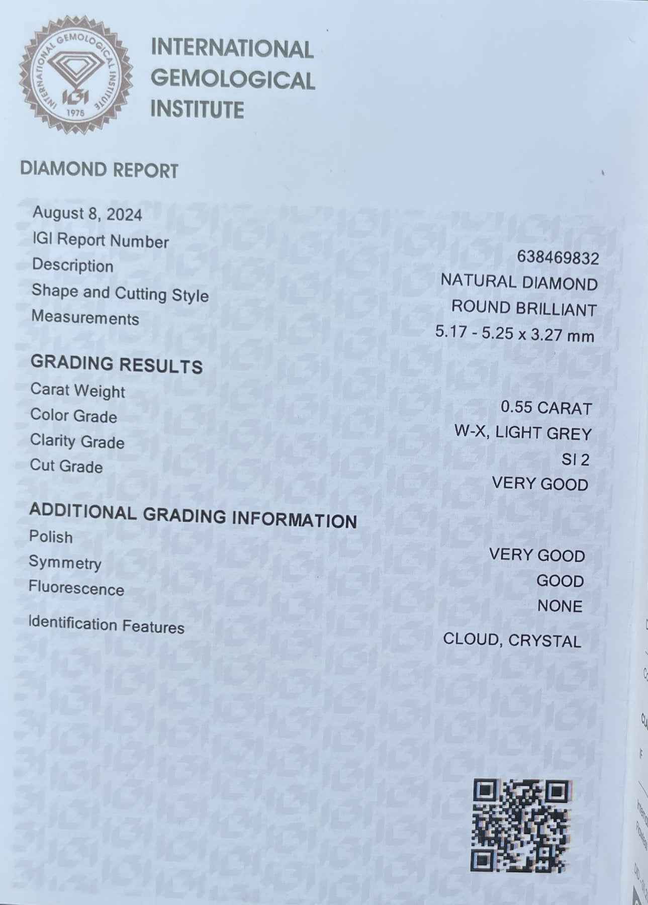 1 Stück Diamant (Natürlich) - 0.55 ct - Rund - SI2 - Mix und Mehr Shop
