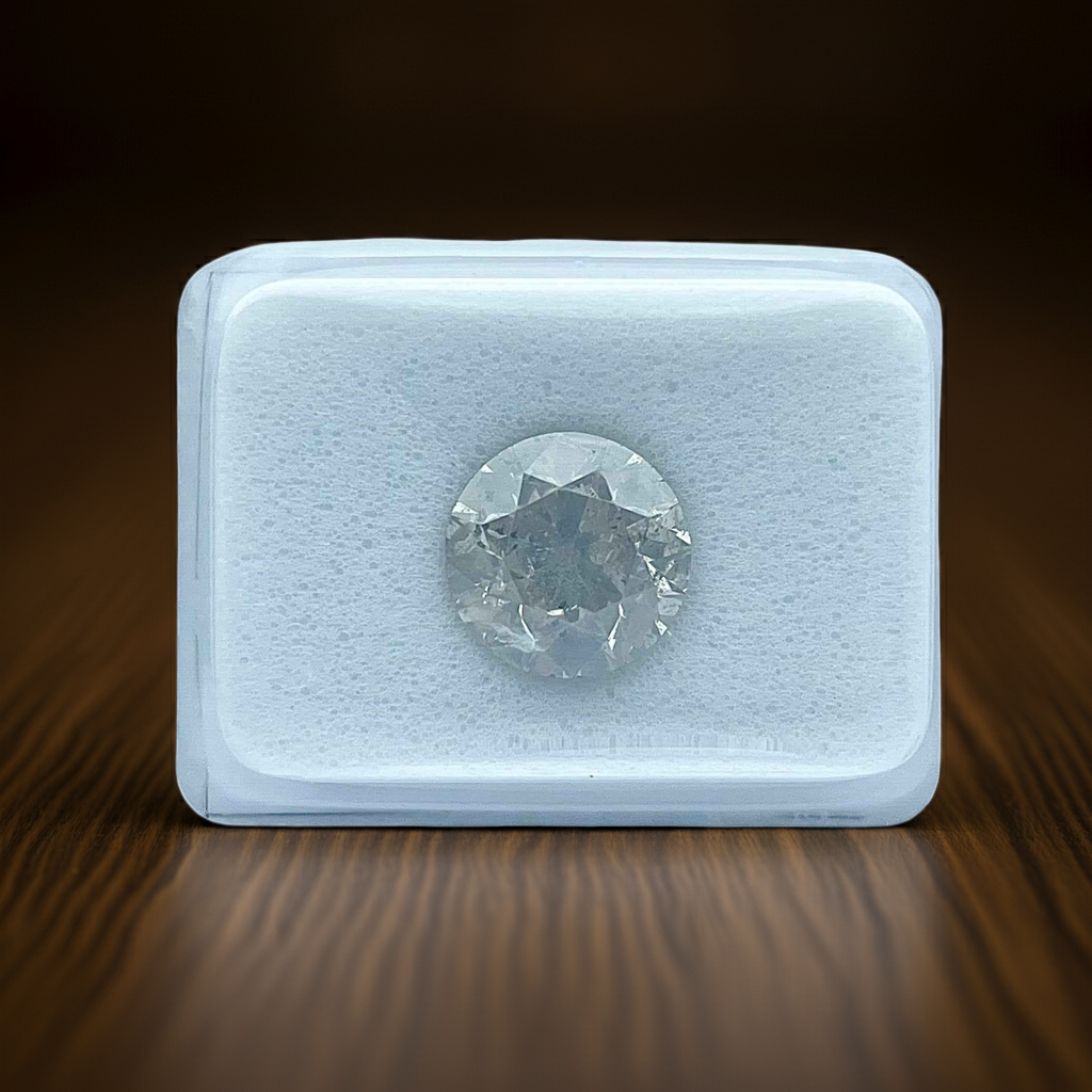 1 Stück Diamant (Natürlich farbig) - 2.37 ct - Rund - Fancy Grau - I1
