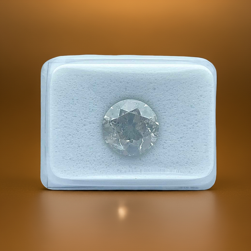1 Stück Diamant (Natürlich farbig) - 2.37 ct - Rund - Fancy Grau - I1