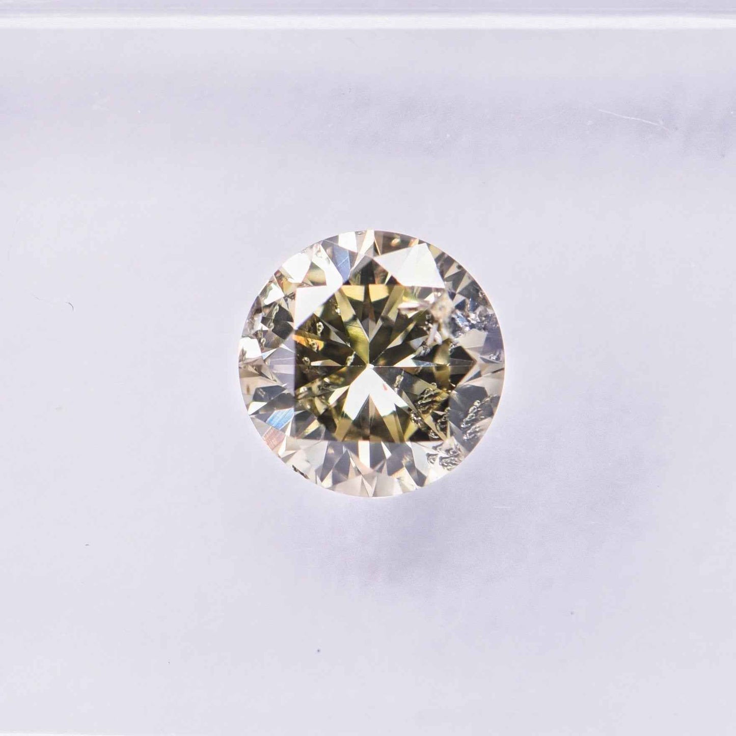 1 Stück Diamant (Natürlich farbig) - 0.60 ct - Rund - Fancy Bräunlich, Grünlich Gelb - I1 - International Gemological Institute (IGI) - Mix und Mehr Shop