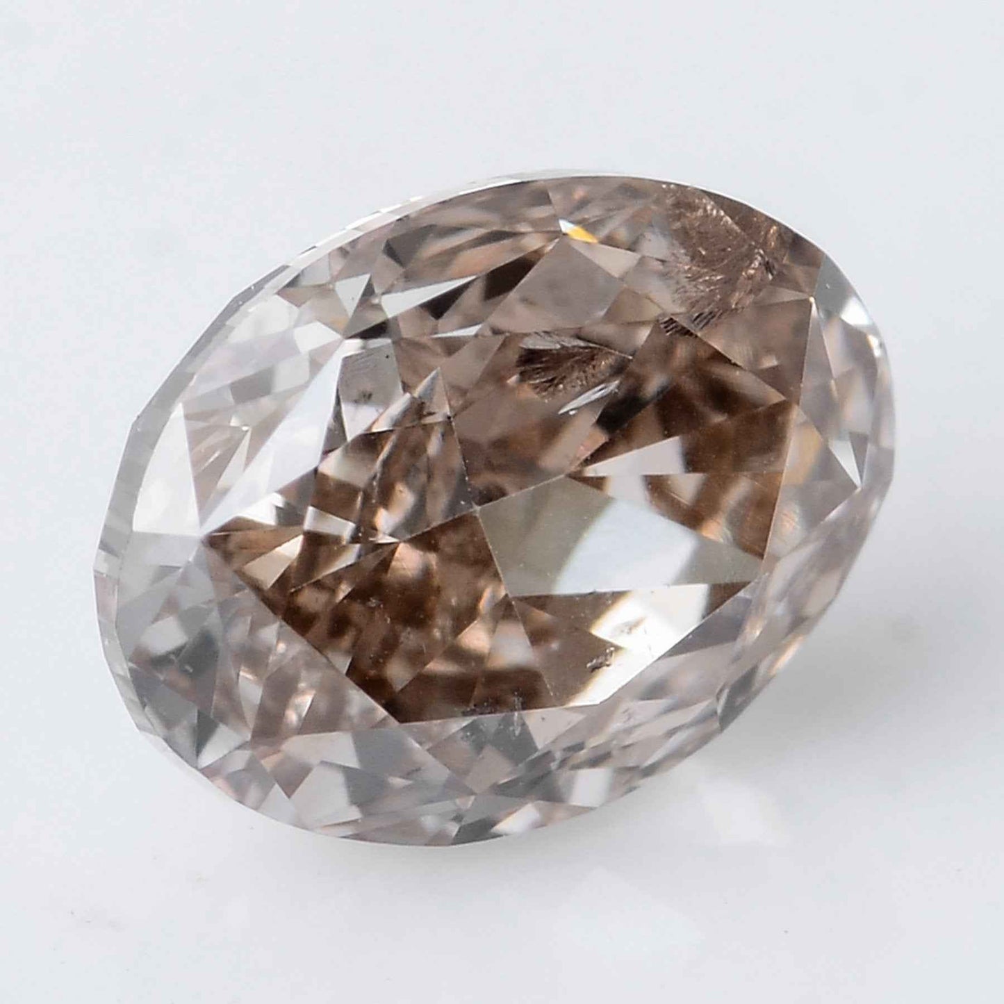 1 Stück Diamant - 0.50 ct - Ovaler Brillant - Natural Fancy Yellowish Brown - I1 - Mix und Mehr Shop
