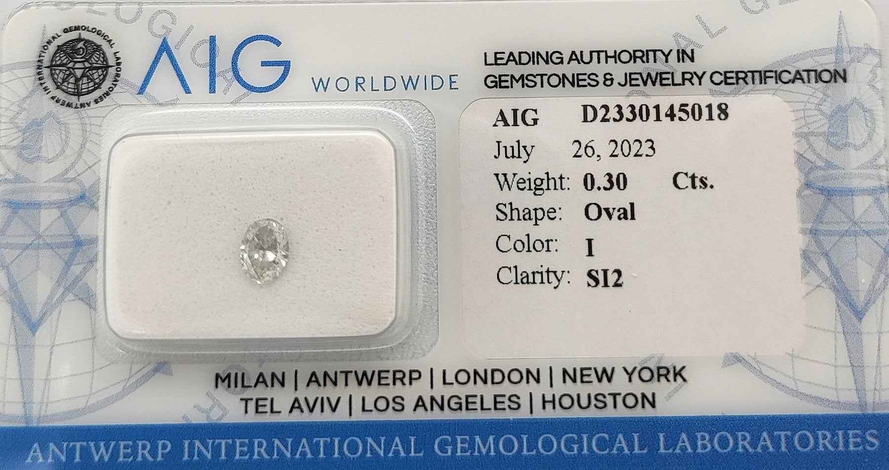 Diamant - 0.30 ct - Oval - I - SI2 - Mix und Mehr Shop