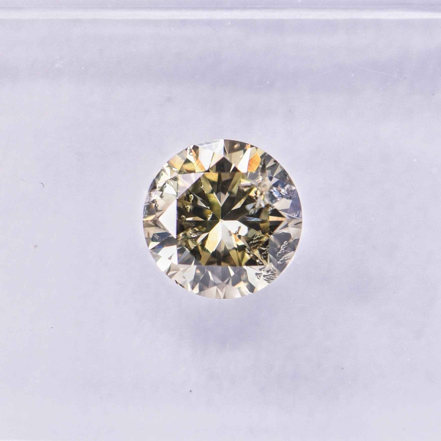 1 Stück Diamant (Natürlich farbig) - 0.60 ct - Rund - Fancy Bräunlich, Grünlich Gelb - I1 - International Gemological Institute (IGI) - Mix und Mehr Shop
