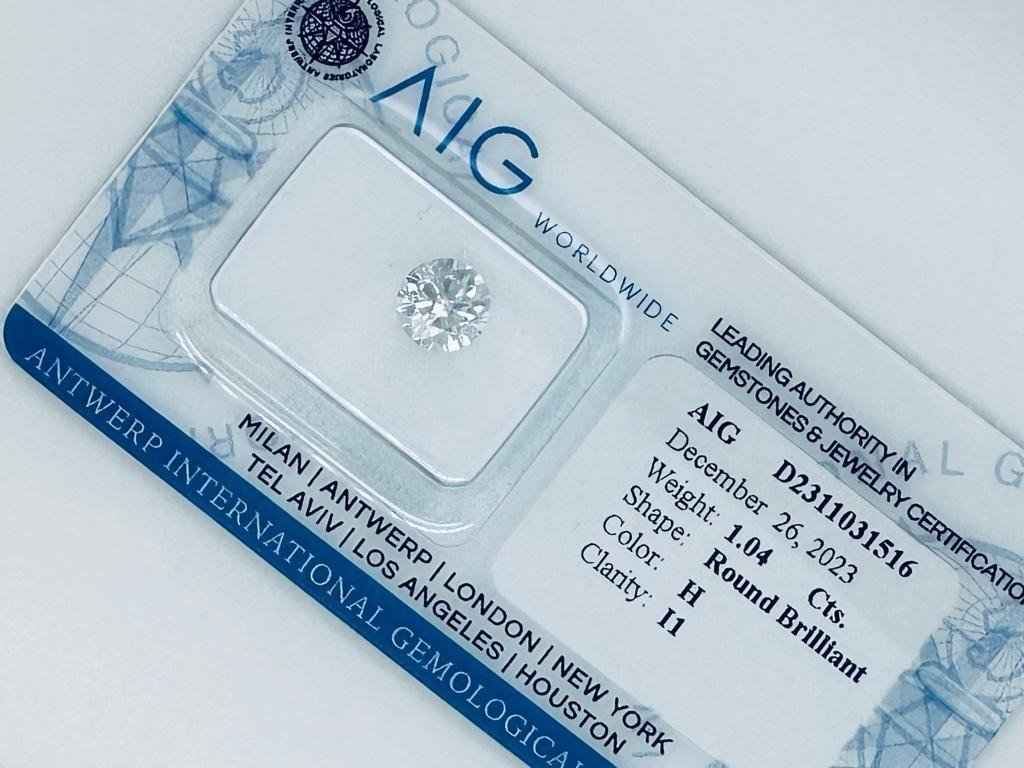1 Stück Diamant - 1.04 ct - Brillant, Rund - H - I1 - Mix und Mehr Shop