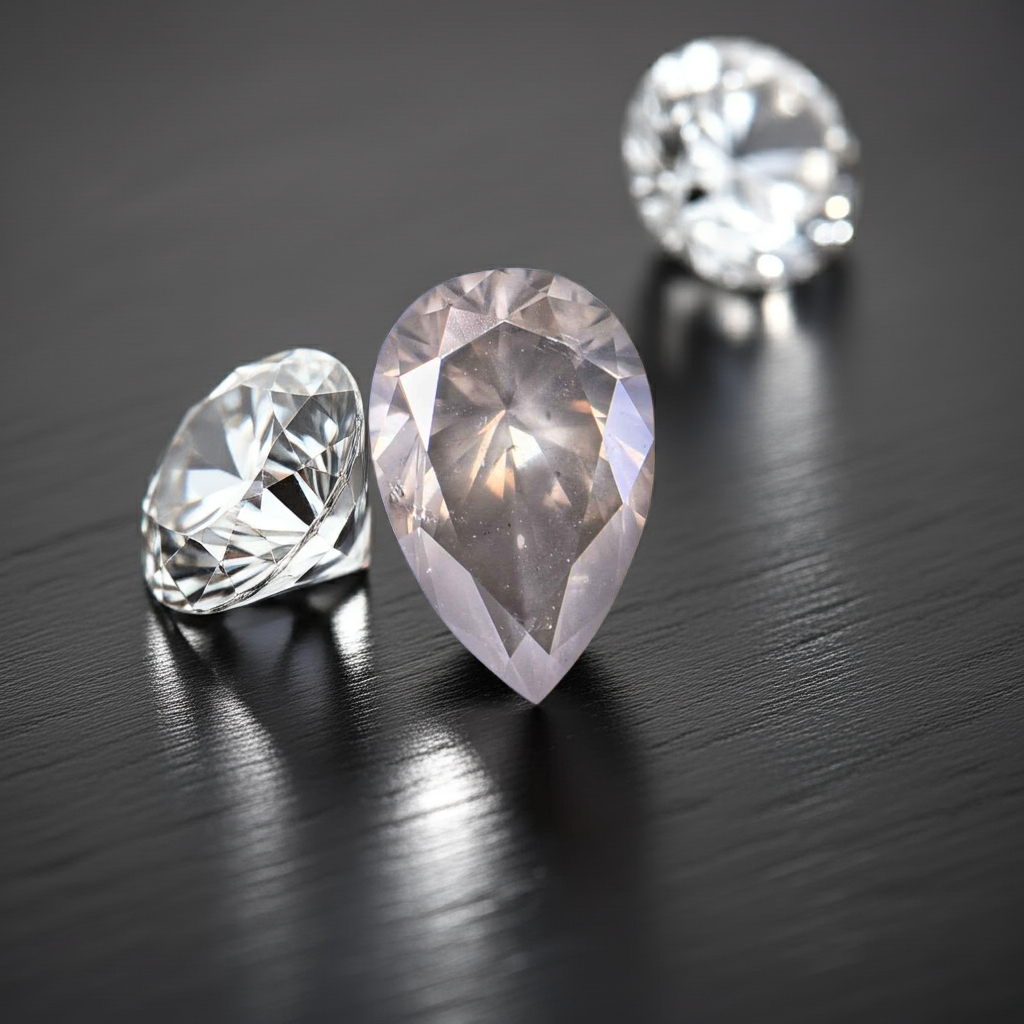 1 Stück Diamant (Natürlich farbig) - 0.53 ct - Birne - Fancy Bräunlich Grau - I1