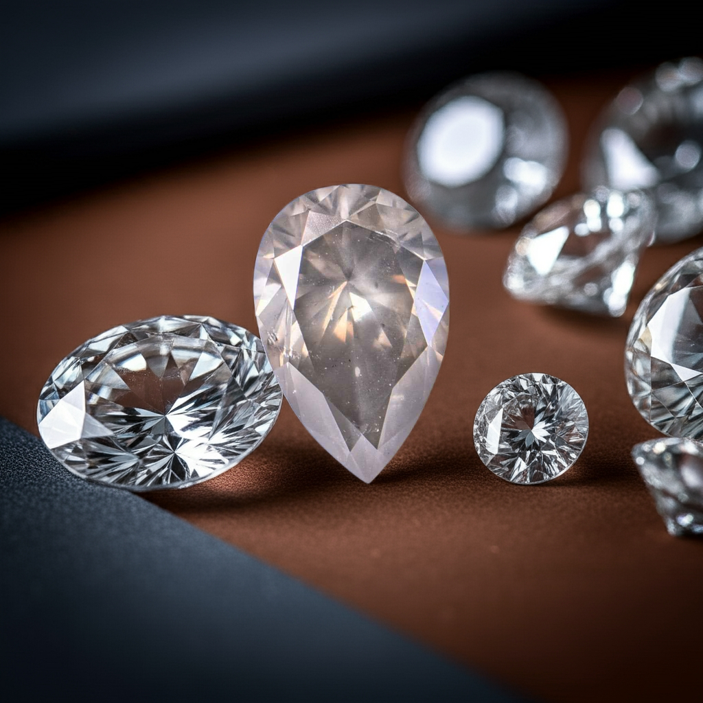 1 Stück Diamant (Natürlich farbig) - 0.53 ct - Birne - Fancy Bräunlich Grau - I1