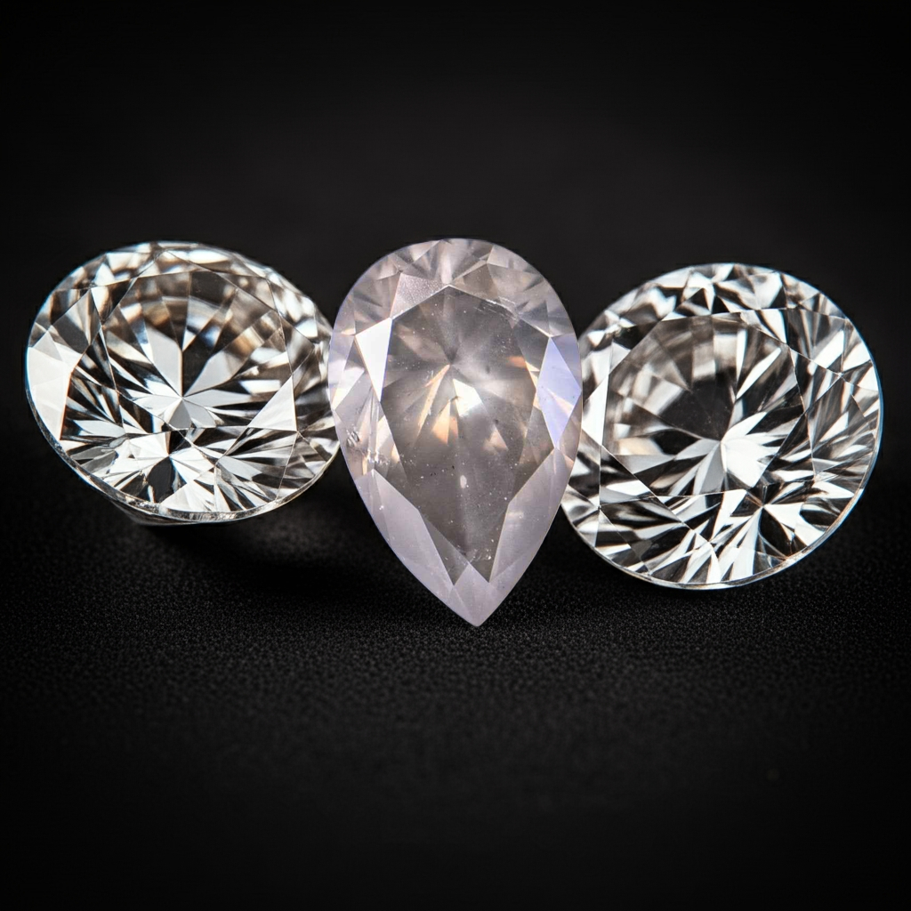 1 Stück Diamant (Natürlich farbig) - 0.53 ct - Birne - Fancy Bräunlich Grau - I1