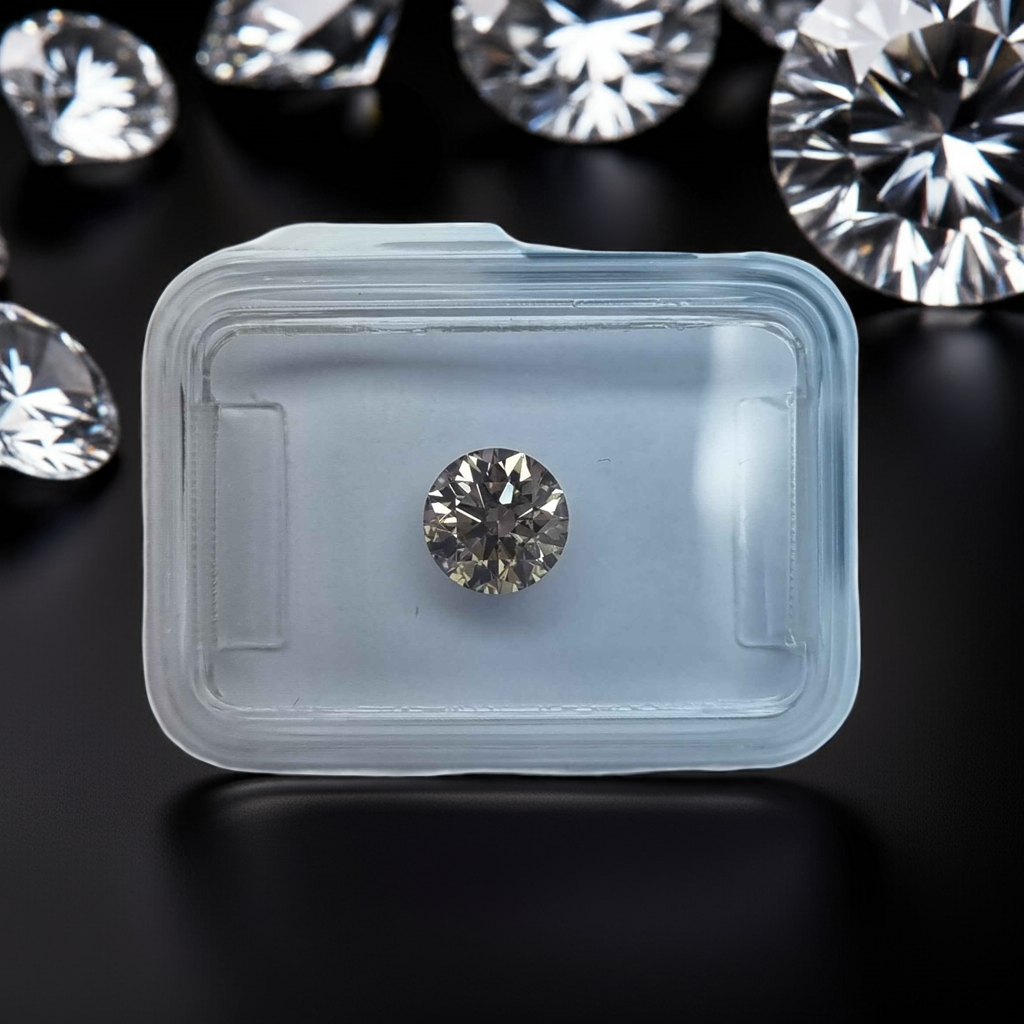 1 Stück Diamanten - 0.76 ct - Rund - Fancy braun - VS1