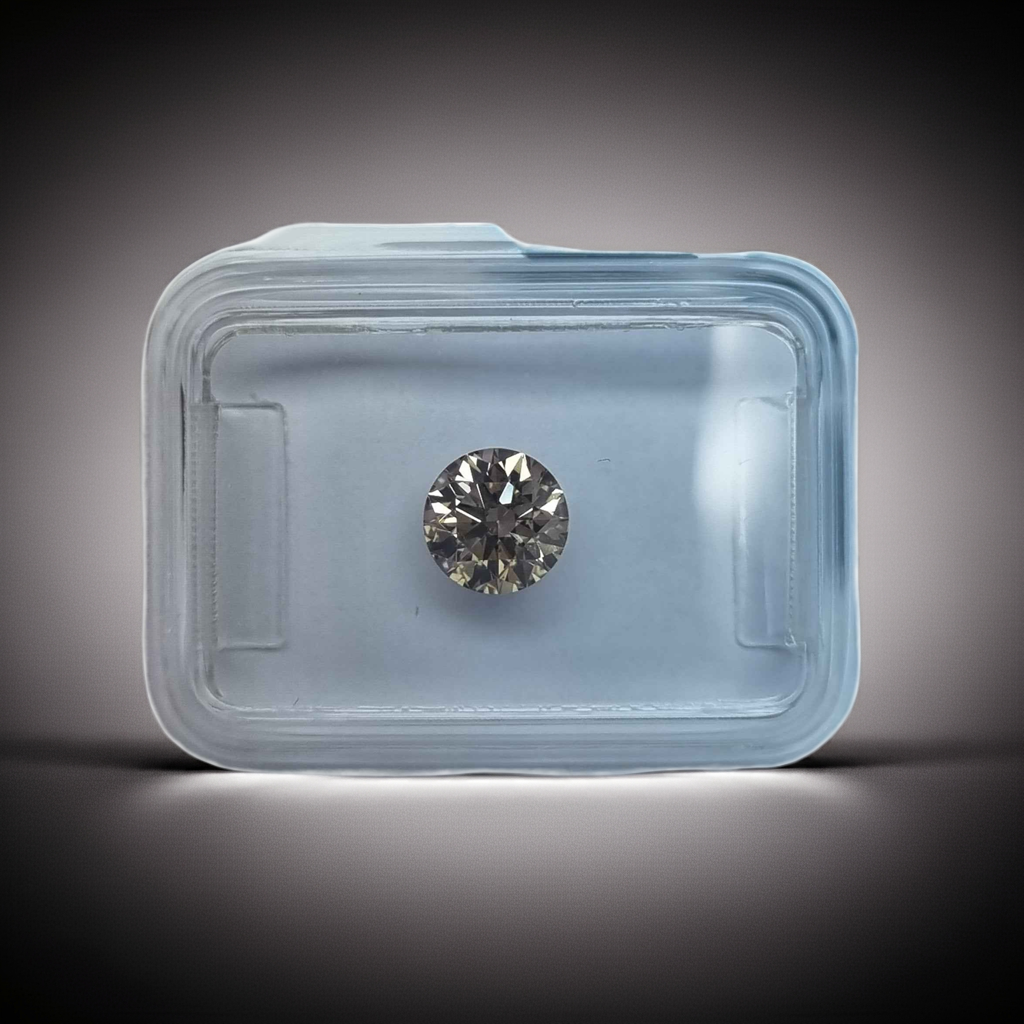 1 Stück Diamanten - 0.76 ct - Rund - Fancy braun - VS1