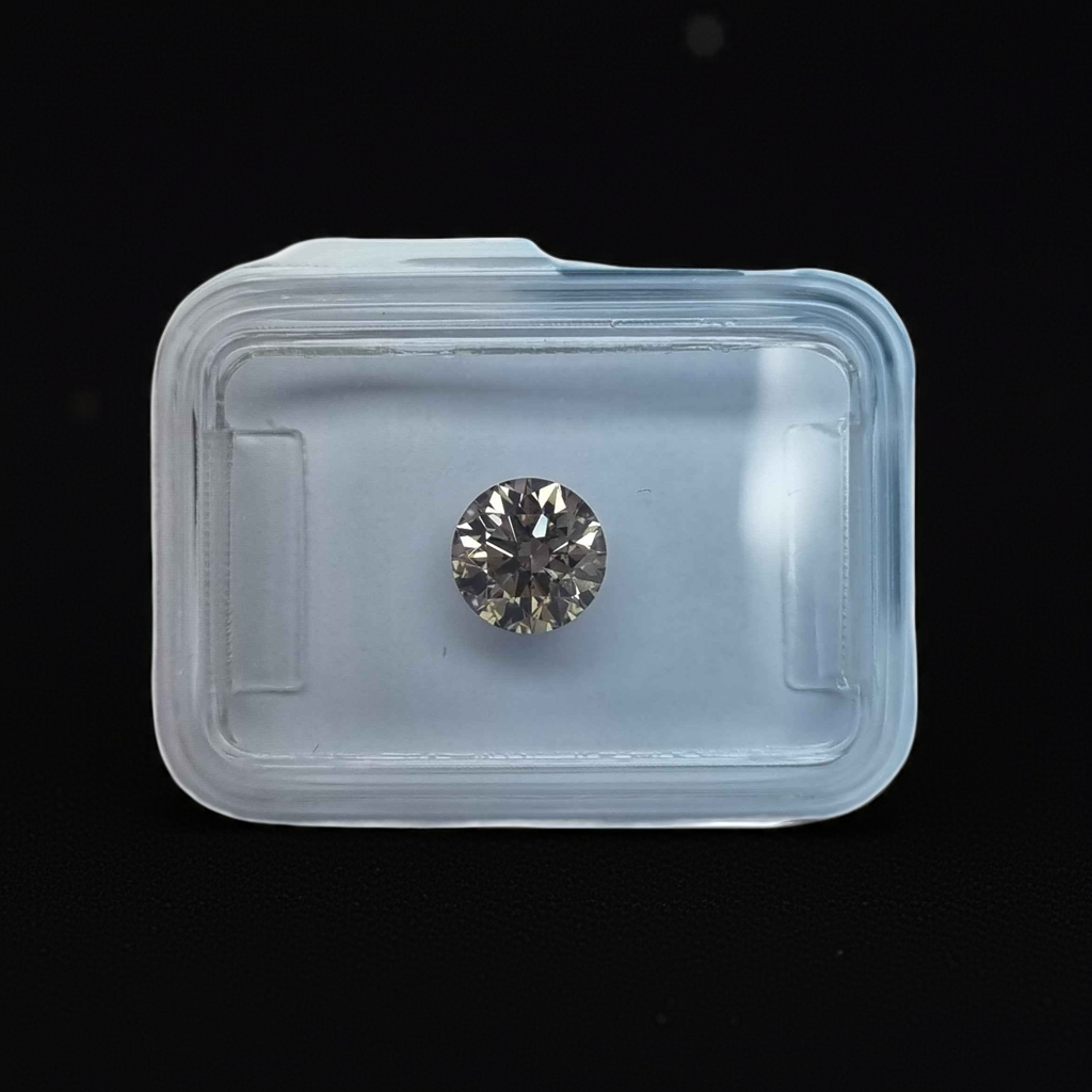 1 Stück Diamanten - 0.76 ct - Rund - Fancy braun - VS1