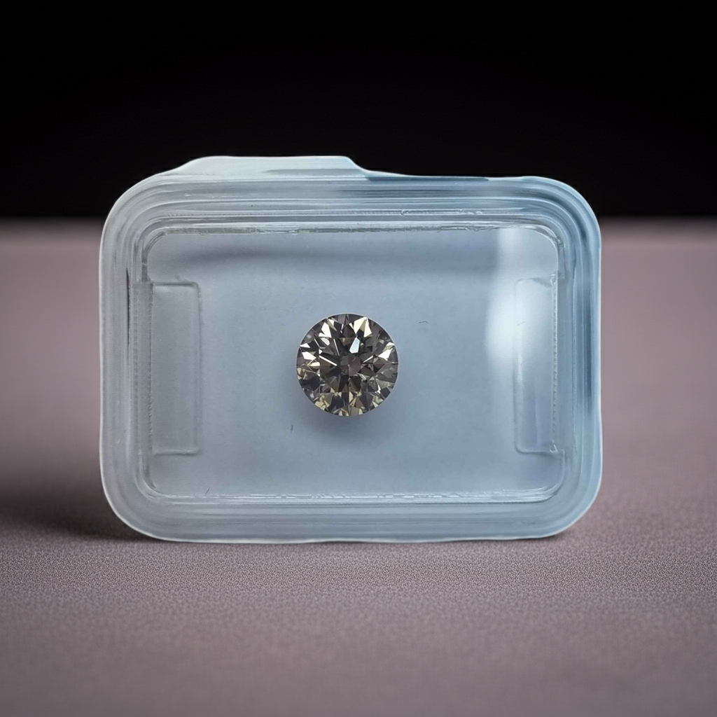 1 Stück Diamanten - 0.76 ct - Rund - Fancy braun - VS1