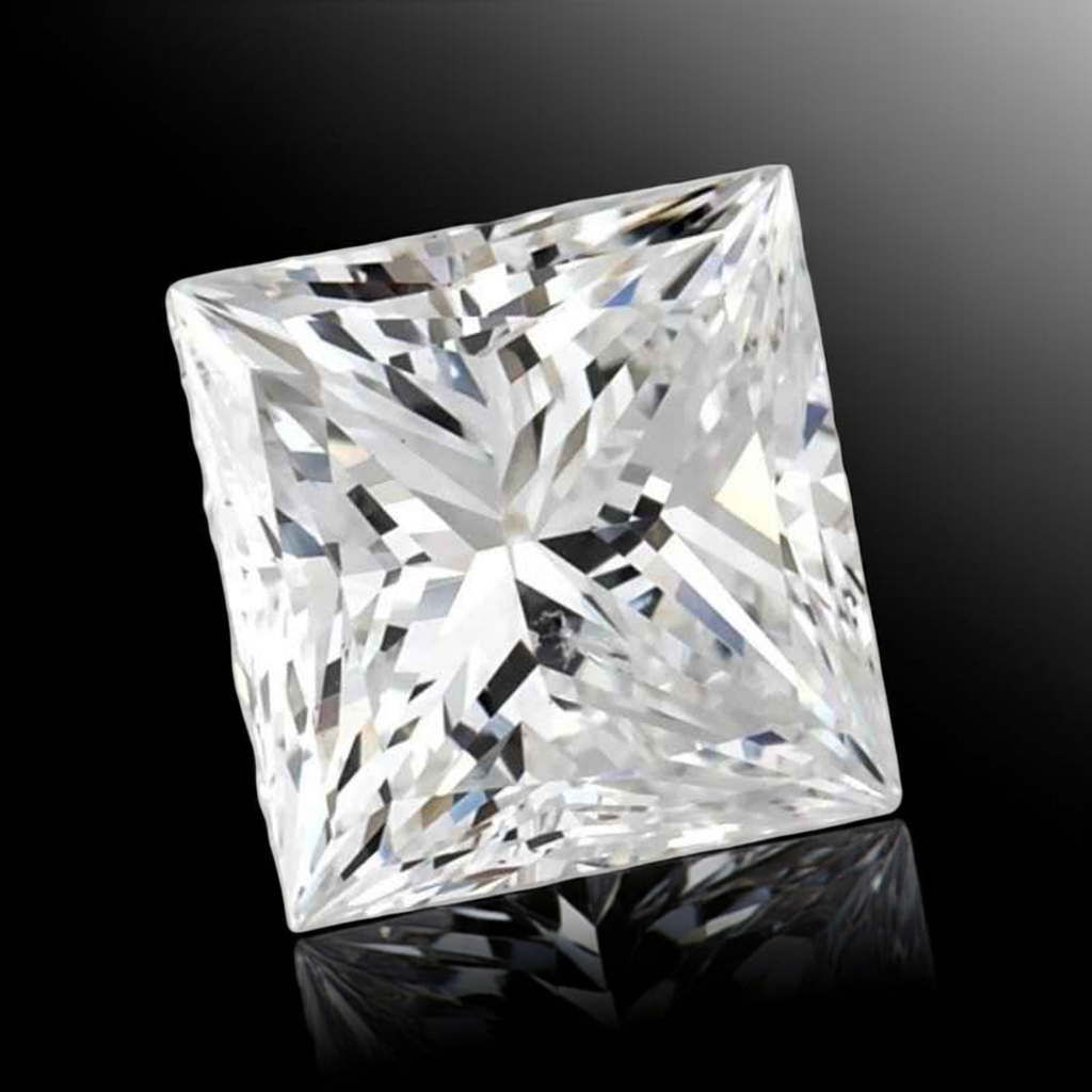 Diamant - 0.65 ct - rechteckig modifiziert - D (farblos) - SI2, - GIA