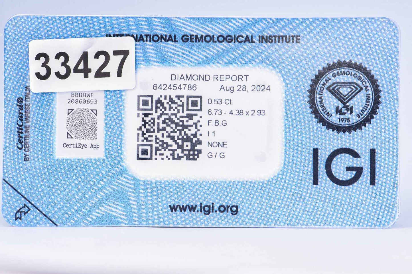 1 Stück Diamant (Natürlich farbig) - 0.53 ct - Birne - Fancy Bräunlich Grau - I1 - Mix und Mehr Shop