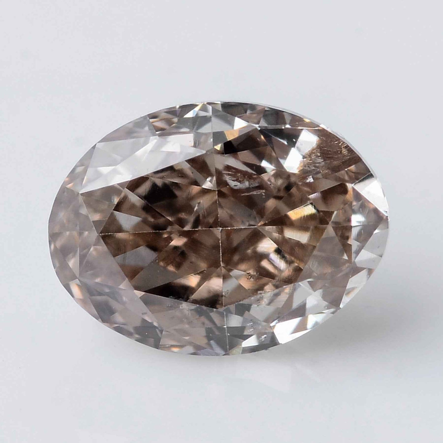 1 Stück Diamant - 0.50 ct - Ovaler Brillant - Natural Fancy Yellowish Brown - I1 - Mix und Mehr Shop