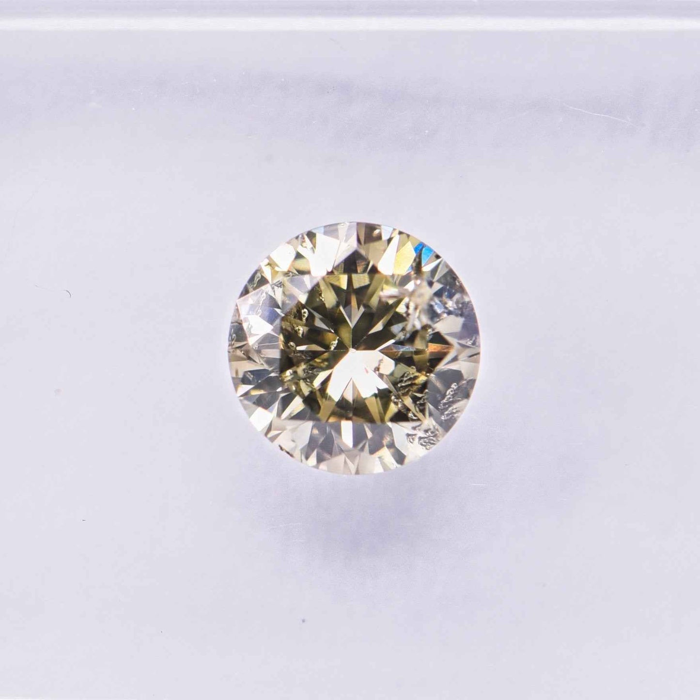 1 Stück Diamant (Natürlich farbig) - 0.60 ct - Rund - Fancy Bräunlich, Grünlich Gelb - I1 - International Gemological Institute (IGI) - Mix und Mehr Shop