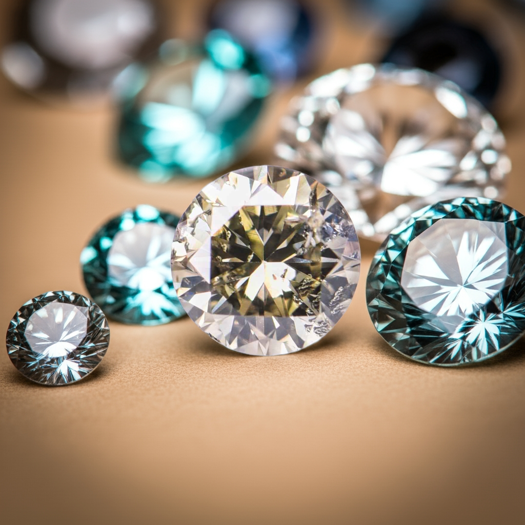 1 Stück Diamant (Natürlich farbig) - 0.60 ct - Rund - Fancy Bräunlich, Grünlich Gelb - I1 - International Gemological Institute (IGI)