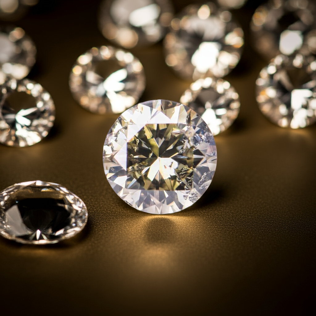 1 Stück Diamant (Natürlich farbig) - 0.60 ct - Rund - Fancy Bräunlich, Grünlich Gelb - I1 - International Gemological Institute (IGI)